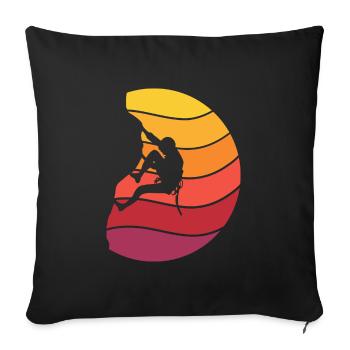 Klettern Retro Style Vintage - Sofakissenbezug 45 x 45 cm - Schwarz - Vorne