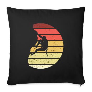 Klettern Retro Style Vintage - Sofakissenbezug 45 x 45 cm - Schwarz - Vorne