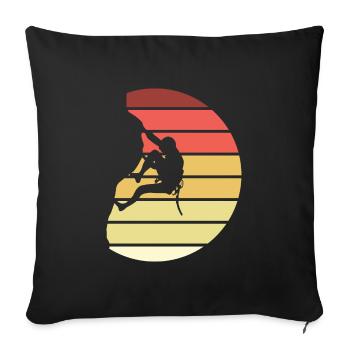 Klettern Retro Style Vintage - Sofakissenbezug 45 x 45 cm - Schwarz - Vorne
