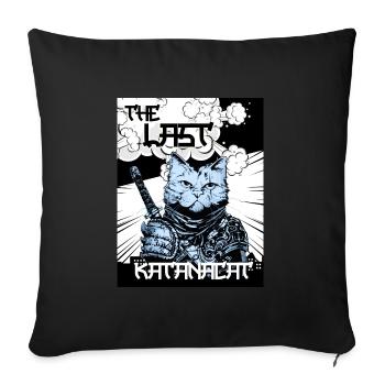 The Last KatanaCat Samurai Cat - Sofa pillowcase 17,3'' x 17,3'' (45 x 45 cm) - black - Front