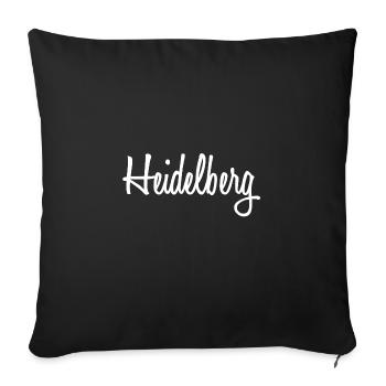 Heidelberg - Sofakissenbezug 45 x 45 cm - Schwarz - Vorne