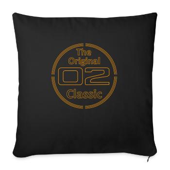 Logo 02 Orange - Sofakissenbezug 45 x 45 cm - Schwarz - Vorne