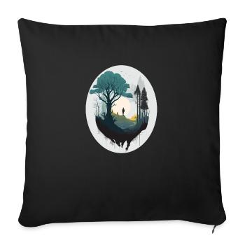 SURREAL - Sofa pillowcase 17,3'' x 17,3'' (45 x 45 cm) - black - Front
