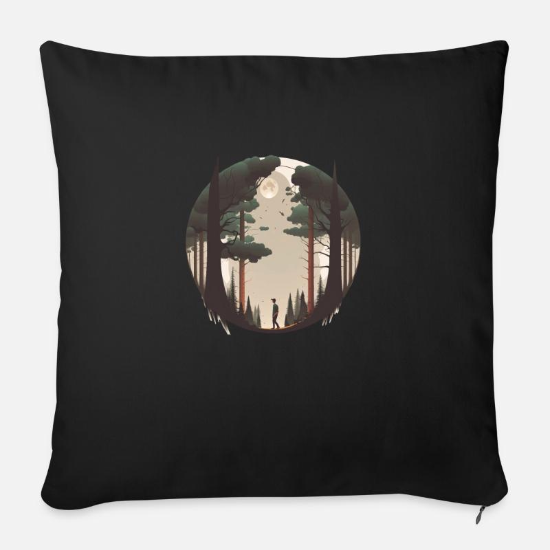 SURREAL - Sofa pillowcase 17,3'' x 17,3'' (45 x 45 cm) - black