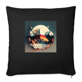SURREAL - Sofa pillowcase 17,3'' x 17,3'' (45 x 45 cm) - black - Front