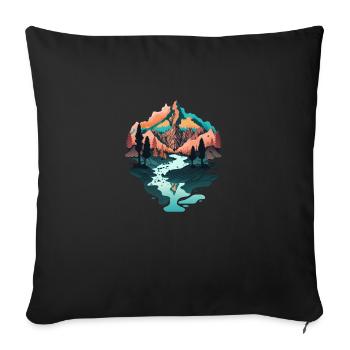 SURRÉEL - Housse de coussin décorative 45 x 45 cm - noir - Devant