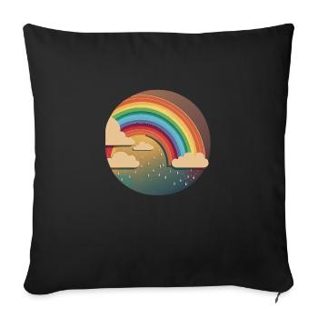 ARC-EN-CIEL - Housse de coussin décorative 45 x 45 cm - noir - Devant