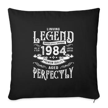 1984 Vintage Birthday Born in 1984 - Sofa pillowcase 17,3'' x 17,3'' (45 x 45 cm) - black - Front