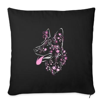 FlowerShepherd Rose - Sofa pillowcase 17,3'' x 17,3'' (45 x 45 cm) - black - Front