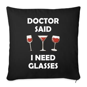 Wein Winzer Weinliebhaber Weinfest Geschenk - Sofakissenbezug 45 x 45 cm - Schwarz - Vorne