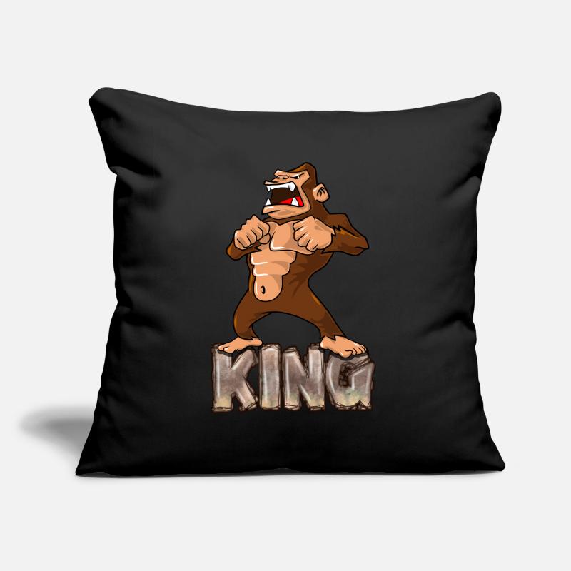 Gorille Housse de coussin décorative 45 x 45 cm