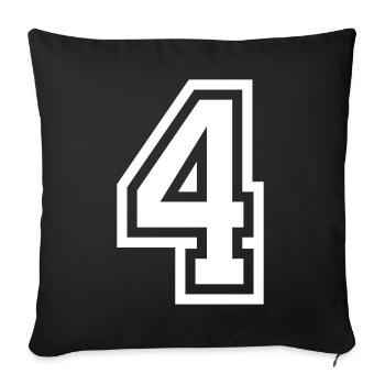 Symbole à 4 chiffres - Housse de coussin décorative 45 x 45 cm - noir - Devant
