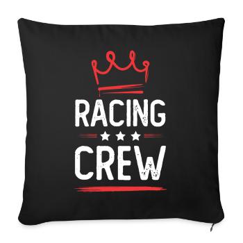 Équipage de course - Housse de coussin décorative 45 x 45 cm - noir - Devant