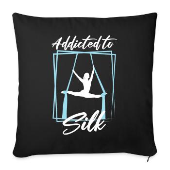 Aerial Silks for Aerial Yoga and Aerial Gymnastics - Sofa pillowcase 17,3'' x 17,3'' (45 x 45 cm) - black - Front