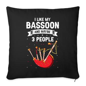 Bagpipes for pipers and Scots - Sofa pillowcase 17,3'' x 17,3'' (45 x 45 cm) - black - Front