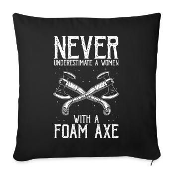 Jeu de rôle en direct pour PNJ et jeu de rôle RPG - Housse de coussin décorative 45 x 45 cm - noir - Devant