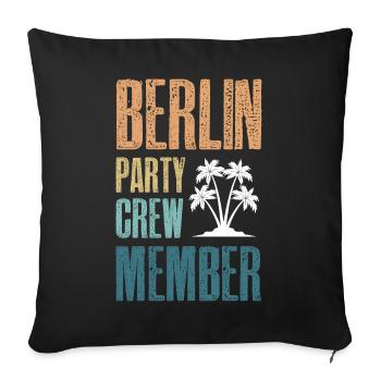 Berlin Party Crew - Housse de coussin décorative 45 x 45 cm - noir - Devant