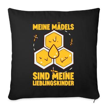 Bienenliebhaber Imkerei Bienenstock Honigbiene - Sofakissenbezug 45 x 45 cm - Schwarz - Vorne