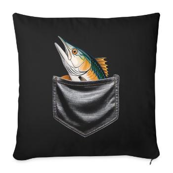 Tarpon - Sofakissenbezug 45 x 45 cm - Schwarz - Vorne
