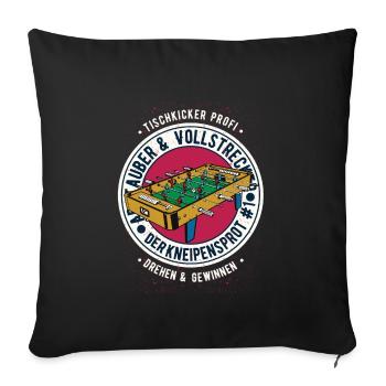 kicker table football ball table football - Sofa pillowcase 17,3'' x 17,3'' (45 x 45 cm) - black - Front