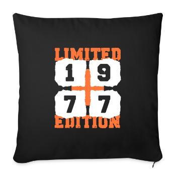 1977 anniversaire 45 ans anniversaire limité editin - Housse de coussin décorative 45 x 45 cm - noir - Devant