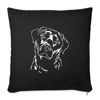 Labrador Retriever Portrait Dog Dogs Wilsigns - Sofa pillowcase 17,3'' x 17,3'' (45 x 45 cm) - black - Front