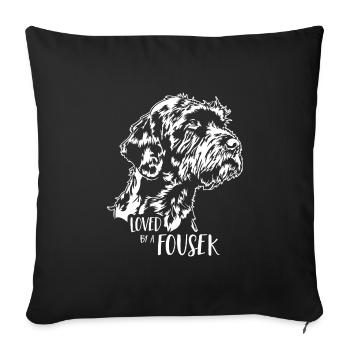 Cesky Fousek Aimé par un chien Fousek Wilsigns - Housse de coussin décorative 45 x 45 cm - noir - Devant