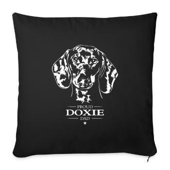 Doxie Dad Dogs Dog Dachshund Dachshund Wilsigns - Sofa pillowcase 17,3'' x 17,3'' (45 x 45 cm) - black - Front