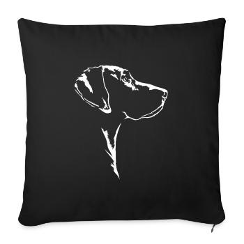 German Shorthair Hunting Dog Hunting Dogs Dog Wilsigns - Sofa pillowcase 17,3'' x 17,3'' (45 x 45 cm) - black - Front