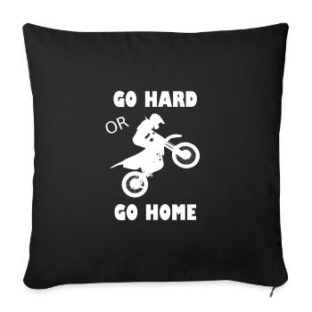 Moto Moto Motorsport Motocross Moto - Housse de coussin décorative 45 x 45 cm - noir - Devant