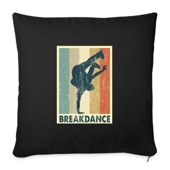 Breakdance - Sofakissenbezug 45 x 45 cm - Schwarz - Vorne