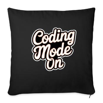 Coding Mode On 17 - Sofakissenbezug 45 x 45 cm - Schwarz - Vorne