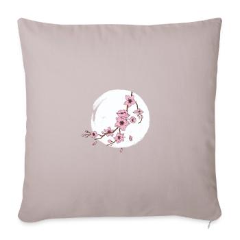 Cherry blossom moon - Sofa pillowcase 17,3'' x 17,3'' (45 x 45 cm) - light taupe - Front