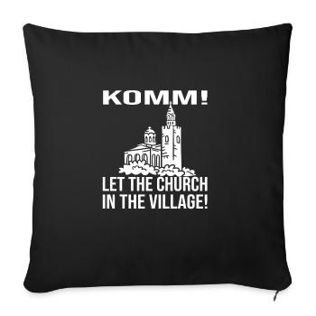 Denglisch - Sofakissenbezug 45 x 45 cm - Schwarz - Vorne