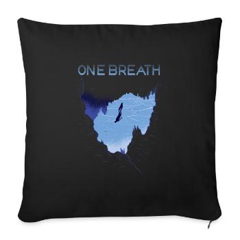 Freediving One Breath Diving Apnea Diver Ocean - Sofa pillowcase 17,3'' x 17,3'' (45 x 45 cm) - black - Front