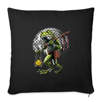 Cryptid Loveland Frogman - Sofa pillowcase 17,3'' x 17,3'' (45 x 45 cm) - black - Front