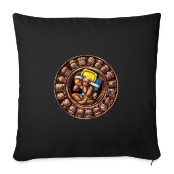 Ancient Mayan Calendar - Sofa pillowcase 17,3'' x 17,3'' (45 x 45 cm) - black - Front