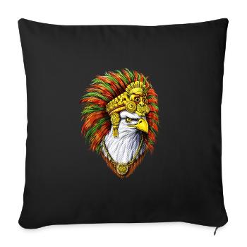 Aztec Eagle - Sofa pillowcase 17,3'' x 17,3'' (45 x 45 cm) - black - Front