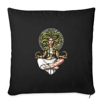 Medusa-Gorgonen-Meditation - Sofakissenbezug 45 x 45 cm - Schwarz - Vorne