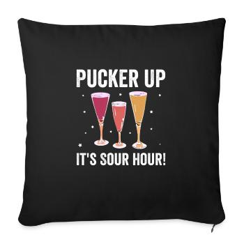 Sour Hour Feier - Sauerbier - Sofakissenbezug 45 x 45 cm - Schwarz - Vorne