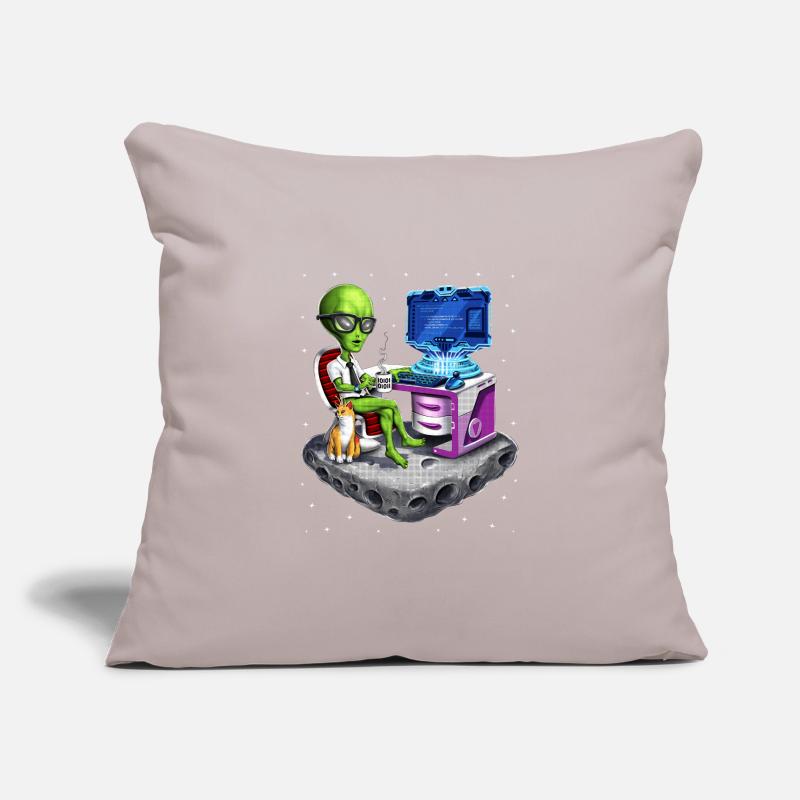Space Alien Programmer Sofa pillowcase 17,3'' x 17,3'' (45 x 45 cm)
