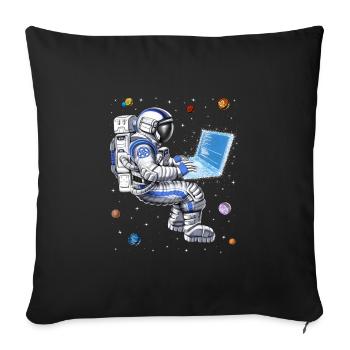 Space Astronaut Programmer - Sofa pillowcase 17,3'' x 17,3'' (45 x 45 cm) - black - Front