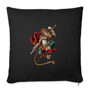 Sun Wukong Chinese Monkey King - Sofa pillowcase 17,3'' x 17,3'' (45 x 45 cm) - black - Front