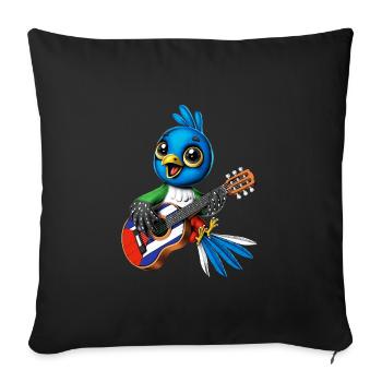 Cuban Trogon Bird - Sofa pillowcase 17,3'' x 17,3'' (45 x 45 cm) - black - Front