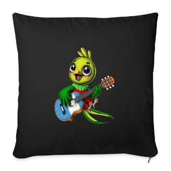 Guatemala Quetzal Bird - Sofa pillowcase 17,3'' x 17,3'' (45 x 45 cm) - black - Front