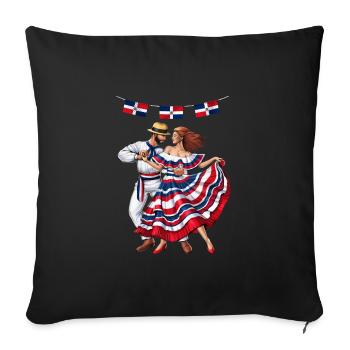Dominican Republic Dance - Sofa pillowcase 17,3'' x 17,3'' (45 x 45 cm) - black - Front