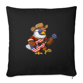 Pygargue à tête blanche d’Amérique - Housse de coussin décorative 45 x 45 cm - noir - Devant