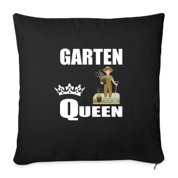 Garten - Sofakissenbezug 45 x 45 cm - Schwarz - Vorne