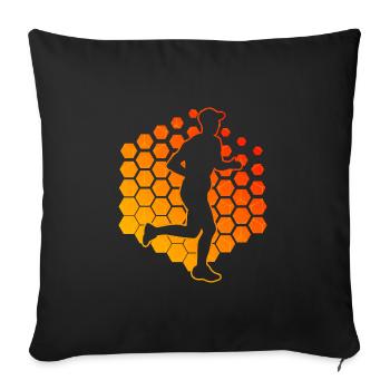 Marathon Running Marathon Runner Marathon - Sofa pillowcase 17,3'' x 17,3'' (45 x 45 cm) - black - Front
