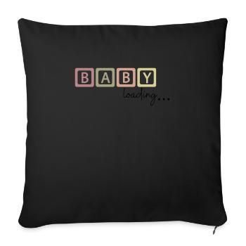 Baby loading… - Sofakissenbezug 45 x 45 cm - Schwarz - Vorne